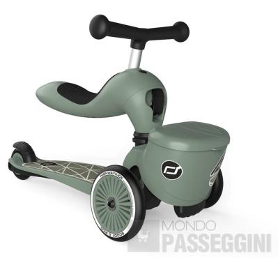 SCOOT AND RIDE HIGHWAYKICK 1 TRICILO 2 IN 1 CON BOX VERDE E LINEE VERDI