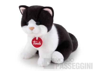 TRUDI GATTINO BRED BIANCO E NERO PELUCHE