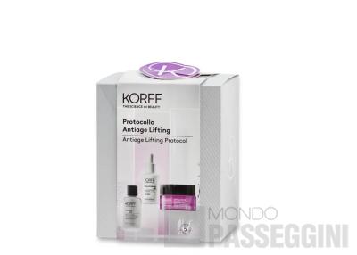 KORFF COFANETTO LIFTING 1 SOLUZIONE ESFOLIANTE ANTIAGE GLY 30 ML + 1 SIERO BIOREVITALIZING HA FACE SERUM 30 ML + 1 LIFTING 40-76 CREMA GEL ANTIETA' 50 ML