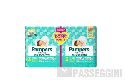 PAMPERS BABY DRY PANNOLINO DUO DOWNCOUNT MIDI 40 PEZZI