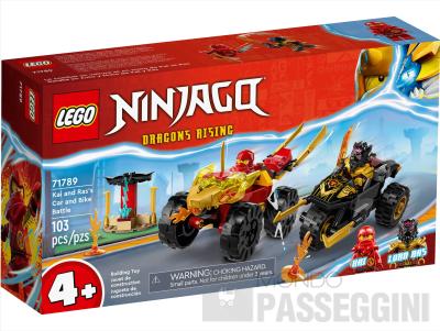 LEGO NINJAGO BATTAGLIA SU AUTO E MOTO DI KAI E RAS 71789